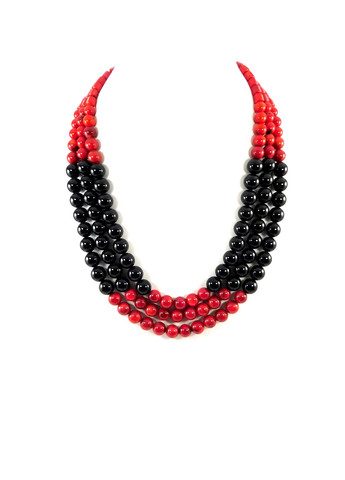 Намисто "Елегантність в кольорі" Корал, Агат Fursa fashion (339678813)