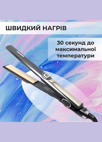 Утюжок для волос GM-416 с турмалиновым покрытием черный Gemei (315718259)