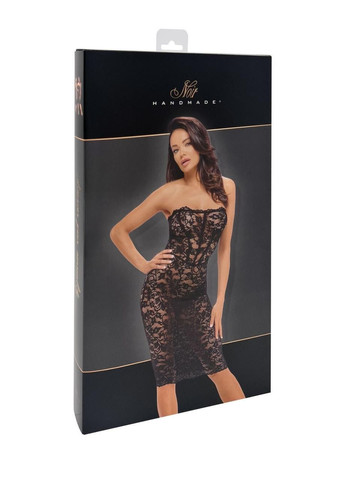 Черное платье noir handmade f301 catalyst lace up midi dress - xxl No Brand