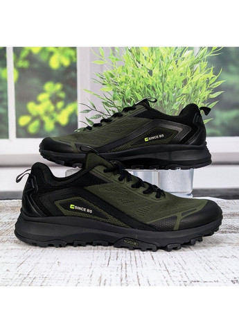 Оливковые (хаки) демисезонные кроссовки мужские текстильные больших размеров Baas