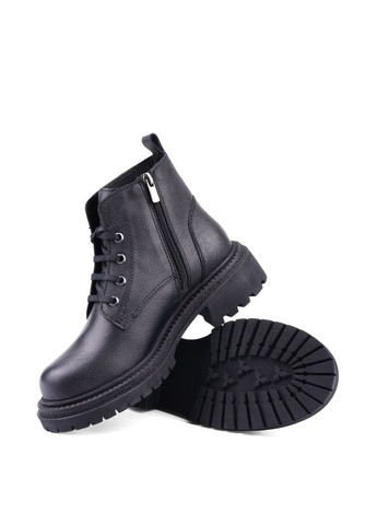 Осенние женские ботинки 460-153-m3-4k черная кожа Attizzare
