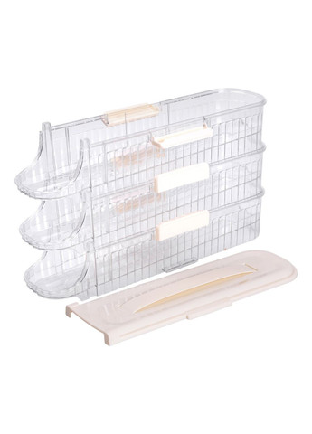 Лоток для яєць у холодильник на 3 яруси 32х10х18.5 см Бежевий HP-27-15 Yiwu (370800024)