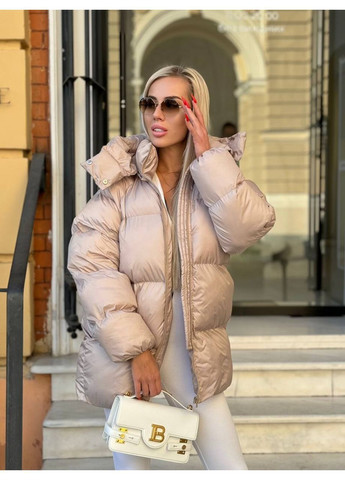 Бежевый зимний Пуховик Style Point