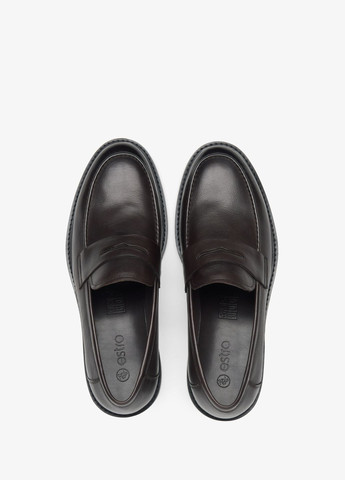 Коричневые лоферы, цвет коричневый Estro