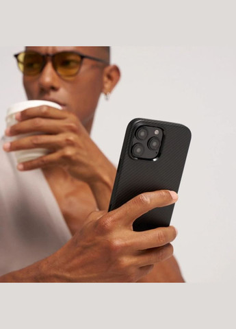 Чехолнакладка Military-Grade Protective Case Classic Twill 600D Black/Grey for iPhone 16 Pro Pitaka (312475558)