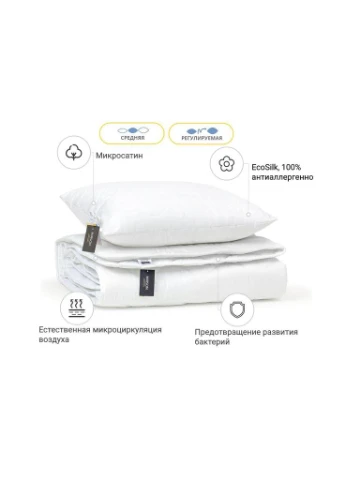 Одеяло Набор EcoSilk Всесезонное №1660 Eco Light White Одеяло + пододеяльник (m175334) Mirson Набор EcoSilk Всесезонный 1660 Eco Light White Оде (378606084)