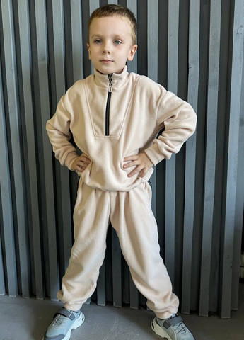 Молочный демисезонный крутые термо костюмы для самых маленьких и стильных брючный Tik-Tak