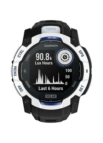 Смарт-годинник Instinct 3 Solar 50 mm Whitestone with Black Band (010-02935-03) Garmin (370608388)