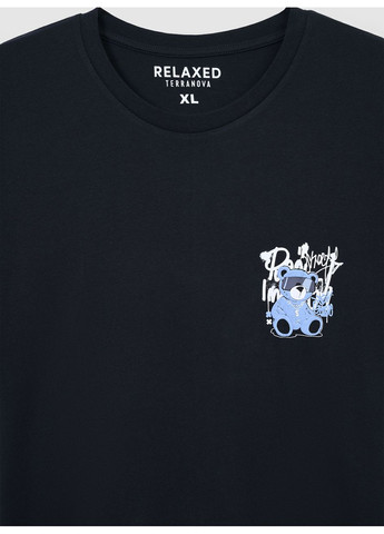 Чорна футболка чол Terranova