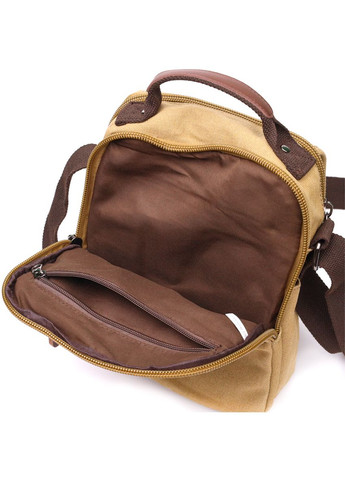 Чоловіча сумка через плече текстильна із двома відділеннями Vintage пісочна (sku_22229) No Brand (328922453)