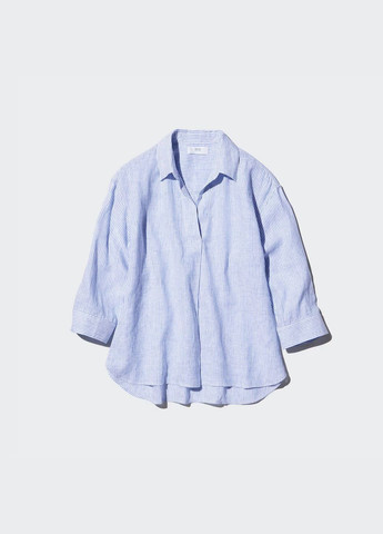 Розовая рубашка в полоску Uniqlo