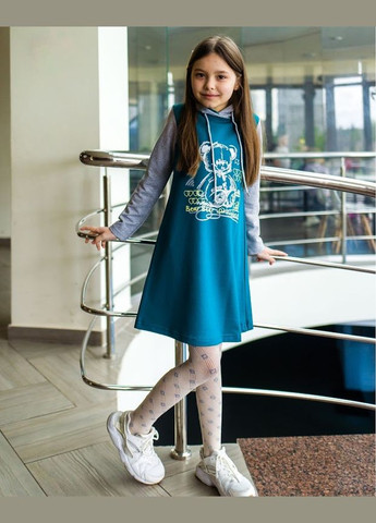 Голубое платье для девочки hc (h001-6182-057-33) No Brand (290112648)