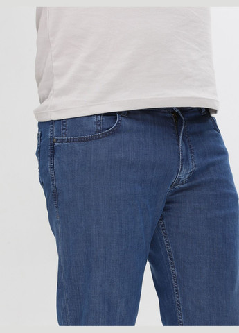 Синие летние прямые джинсы мужские прямые очень тонкие 33 длина Пряма Lexus