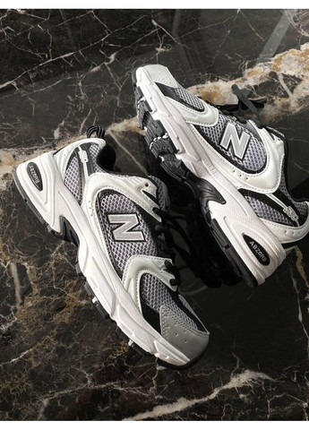 Черные демисезонные кроссовки мужские new balance 530 white black premium нью беланс 530 No Brand