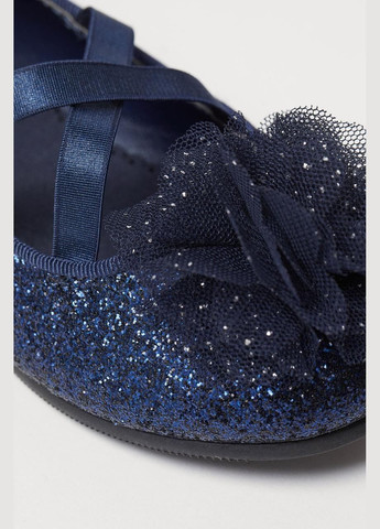 Синие детские туфли для девочки 29 размер синие с глиттером 0623374009 H&M