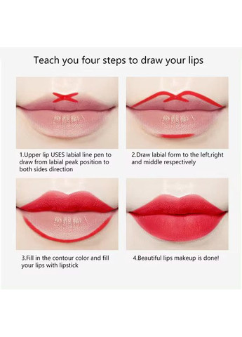 Набор 3 шт Матовая помада + карандаш для губ MISS ROSE, водостойкие пигменты. Dragon (366668665)