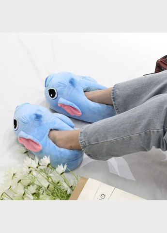 Мягкие тапочки Стич (р. 35-41) - Плюшевые Тапки Кигуруми No Brand (316258726)