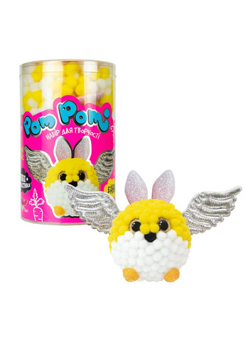 Набір для творчості Pom pom Банні іграшка для дітей 3+ м'яка іграшка з помпонами Strateg (369760374)