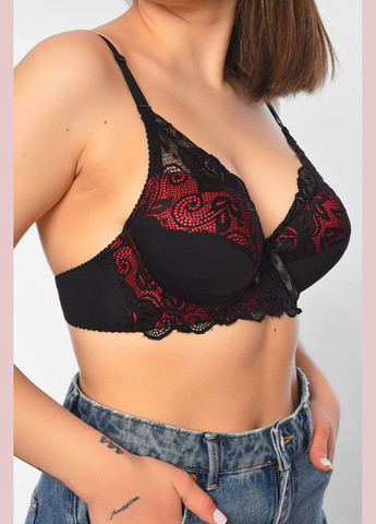 Чорний бюстгальтер жіночий чорного кольору чашка в Let's Shop поліамід