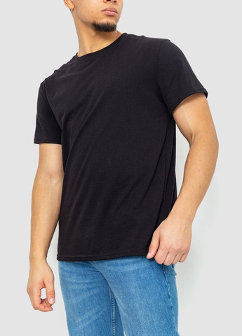 Чорна футболка чоловіча однотонная, колір світло-сірий, Ager