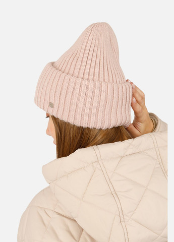 Жіноча шапка з відворотом колір пудровий ЦБ-00263299 Top Hat (309151149)