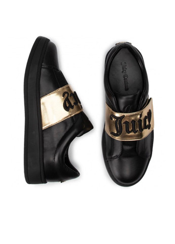 Черные кожаные кеды Juicy Couture