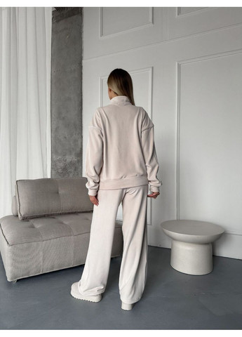 Жiночий теплий костюм iз флiса бежевого кольору 36228 Fashion (370881886)
