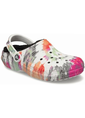 Черные сабо classic lined tie dye clog 206341 Crocs