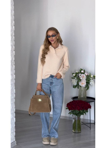 Бежевий мʼякий, теплий і неймовірно зручний светр-поло🍂☕️ Luna