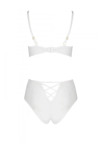 Белый комплект с бюстгальтером с полуоткрытой чашкой lovelia bikini Passion