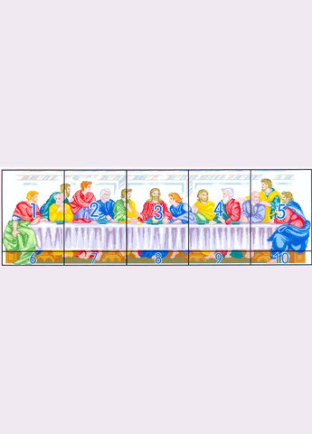 Набор для вышивания по нанесённой на канву схеме "The Last Supper 2". AIDA 14CT printed, 95*34 см Joy Sunday (313614587)