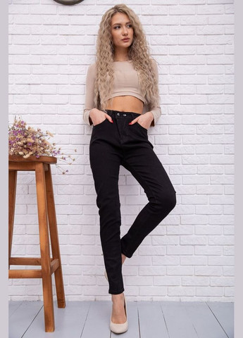 Женские стрейчевые джинсы, американки, черного цвета, Ager - (292130621)