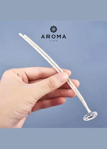 Бавовняний плетений вощений гніт з тримачем (10 шт) Aroma (316648636)