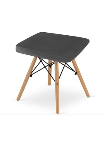 Табурет Werk квадратный с деревянными ножками серый темный Leobert (361952013)
