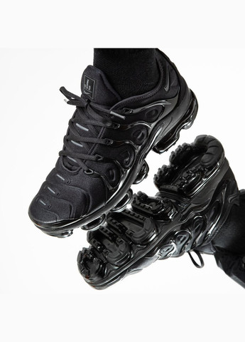 Кроссовки женские Nike Air VaporMax Plus Triple Black 924453-004 Найк Аир Вапормакс No Brand белые демисезоны (362206588)