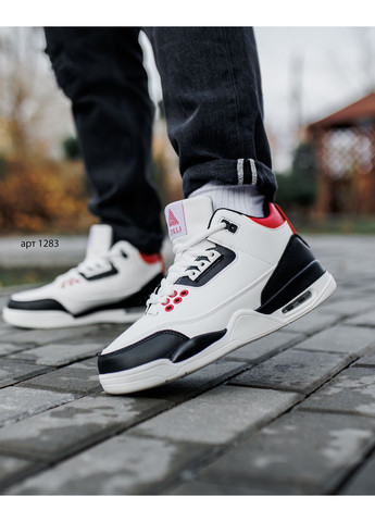 Белые зимние кроссовки 13 winter white red black Stilli Jordan