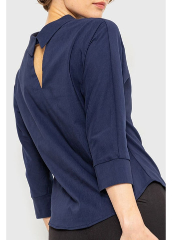 Тёмно-синяя блуза классическая, 230r100-1 Ager