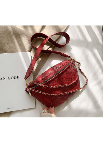 Жіноча бананка сумочка на груди з екошкіри коричнева ProDobro (363258995)