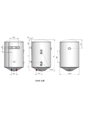 Бойлер Sam 80 Left WHP (357437484)
