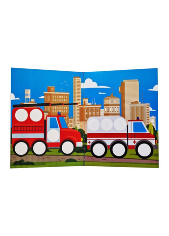 Розвиваюча книжка з наклейками "Авто" 403952 для найменших No Brand (330135092)