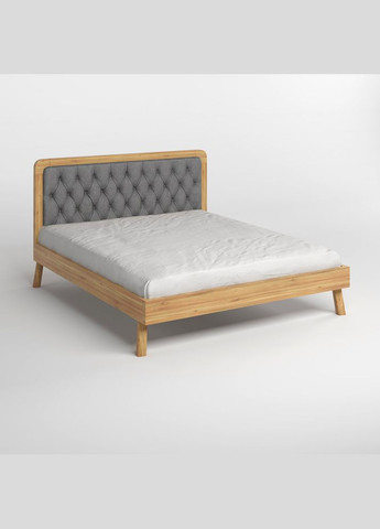 Двоспальне дерев'яне ліжко Токіо /Аляска 93 (Сірий) 160х200 см (MBG-4837) Mebigrand (368278527)