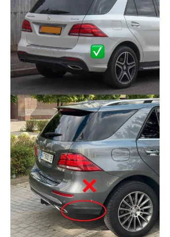 Задний диффузор для GLE (дизайн GLE63 Black) для Mercedes GLE/ML class W166 2011-2018 гг Mercedes-Benz (389788188)