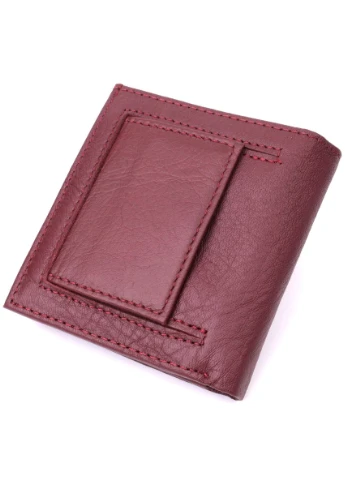 Компактный женский кошелек из натуральной кожи 22674 Бордовый st leather (313860278)