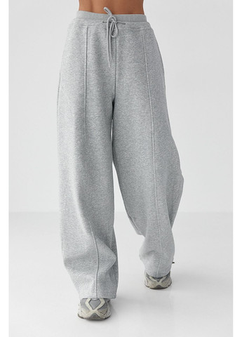 Спортивные штаны палаццо с накладным карманом Lurex (370395931)