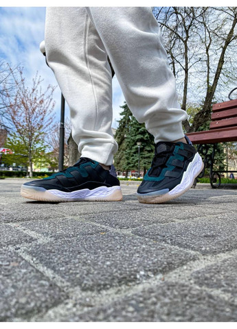 Сірі Осінні кросівки чоловічі adidas niteball white black green адідас найтбол No Brand