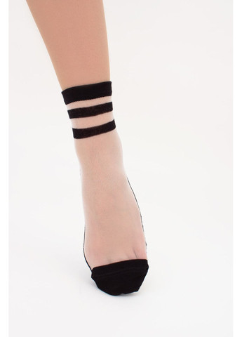 Чорні шкарпетки жіночі прозорі Giulia смужки (351854524)