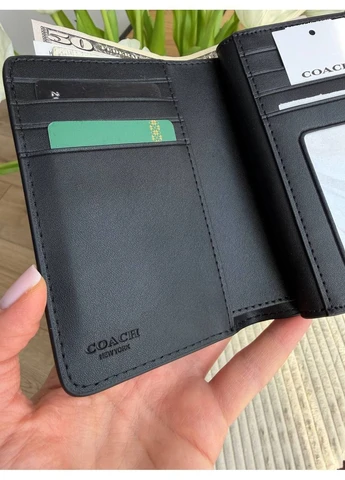 Гаманець medium corner zip wallet натуральна шкіра + подарункове пакування Coach (392066432)