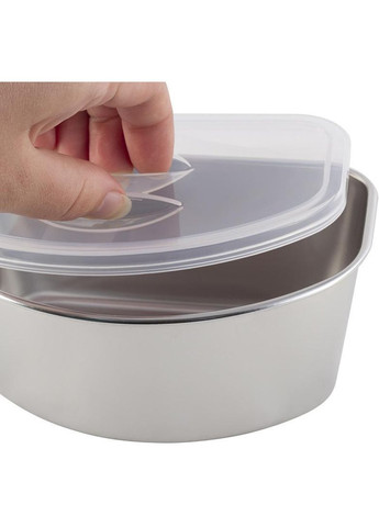 Ланч-бокс Snack 1500мл двухуровневый, пластик и нержавеющая сталь, зеленый Kamille (330019320)