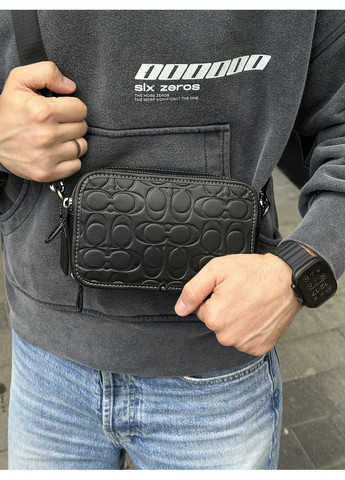 Сумка мужская Wyatt Crossbody Bag In Signature Refined Calf Leather Black No Brand (355343105)