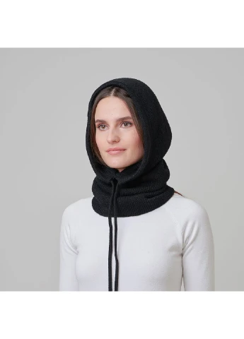 Капор женский шерсть с акрилом черный POLLY LuckyLOOK 954-725 (322789876)